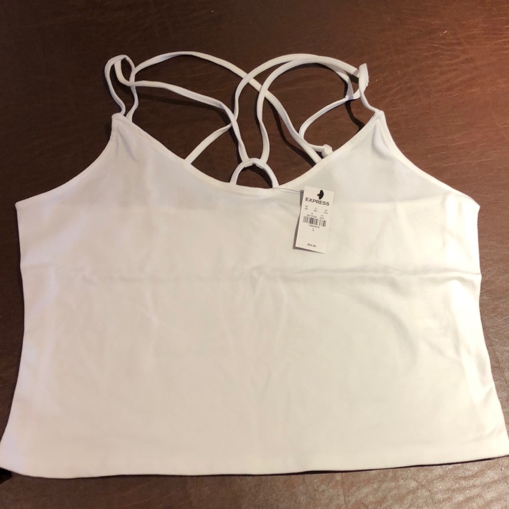 Express One Eleven Strappy Front Crop Cami